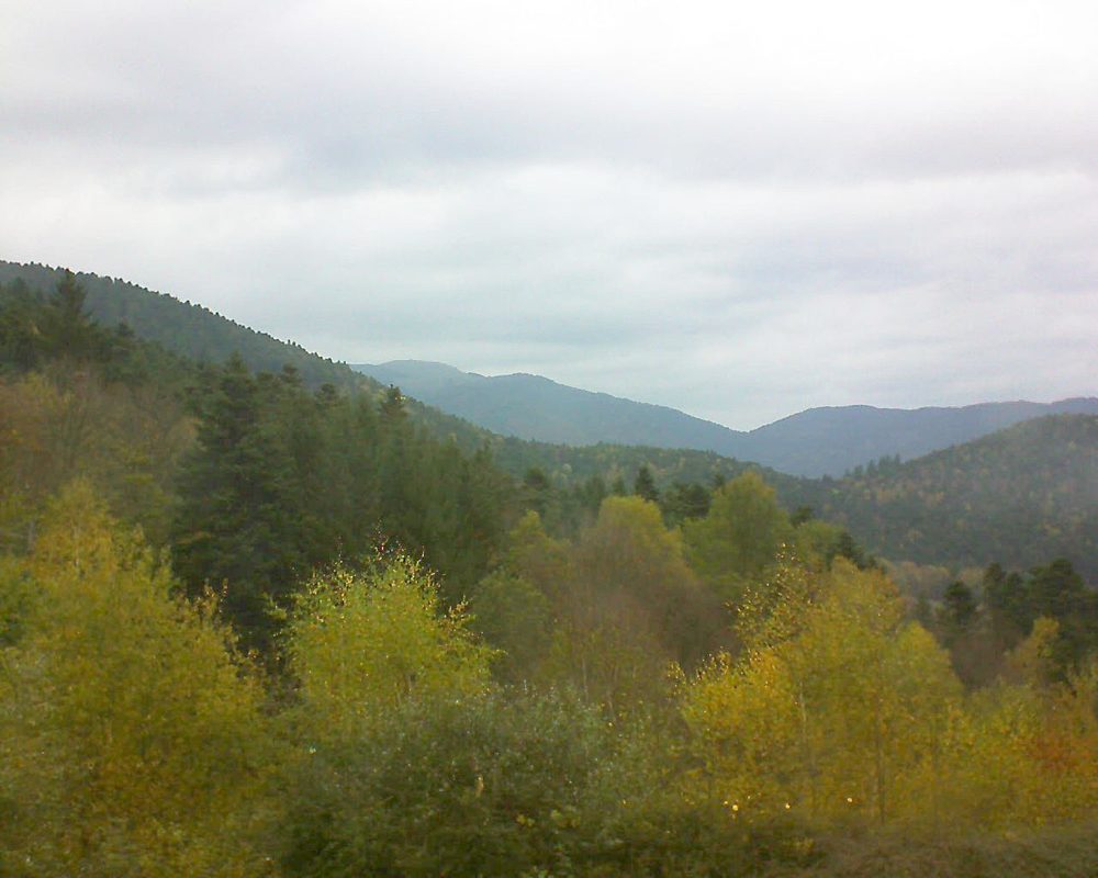 Le petit ballon vu depuis le Domaine Langmatt à Murbach le 02.11.2017 à 12:45 Le petit ballon (Alsace, Vosges) le 02.11.2017 à 12:45