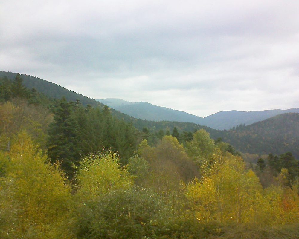 Le petit ballon vu depuis le Domaine Langmatt à Murbach le 02.11.2017 à 14:30 Le petit ballon (Alsace, Vosges) le 02.11.2017 à 14:30