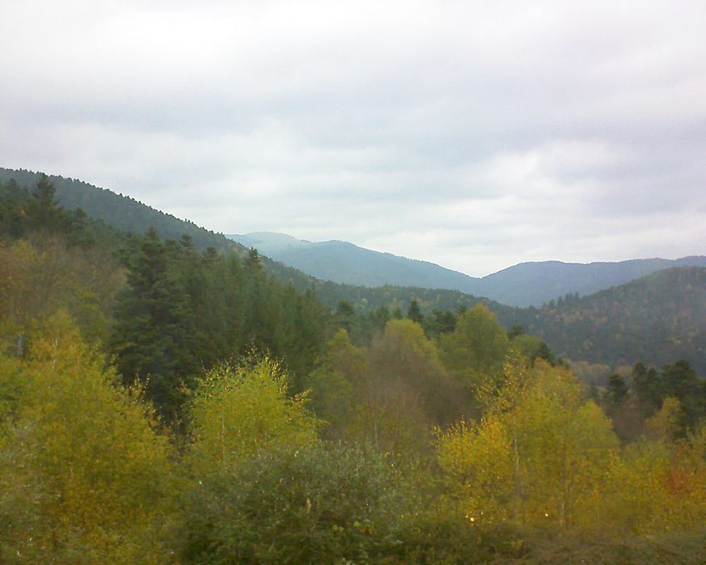 Le petit ballon vu depuis le Domaine Langmatt à Murbach le 02.11.2017 à 14:45 Le petit ballon (Alsace, Vosges) le 02.11.2017 à 14:45