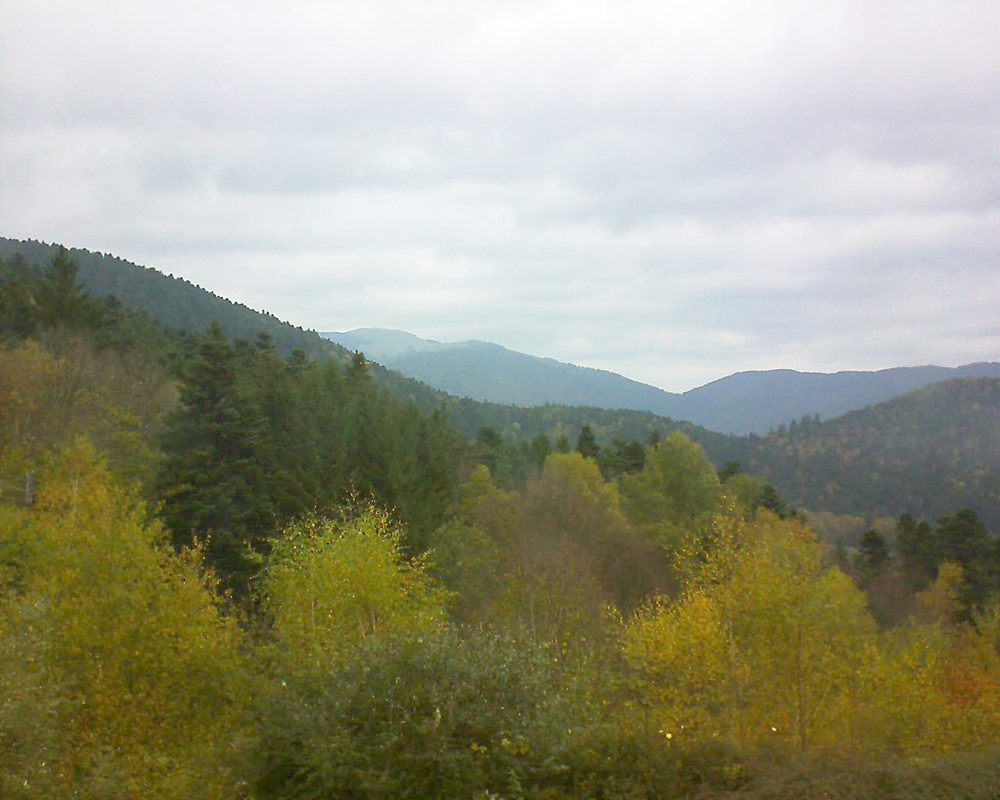 Le petit ballon vu depuis le Domaine Langmatt à Murbach le 02.11.2017 à 15:00 Le petit ballon (Alsace, Vosges) le 02.11.2017 à 15:00