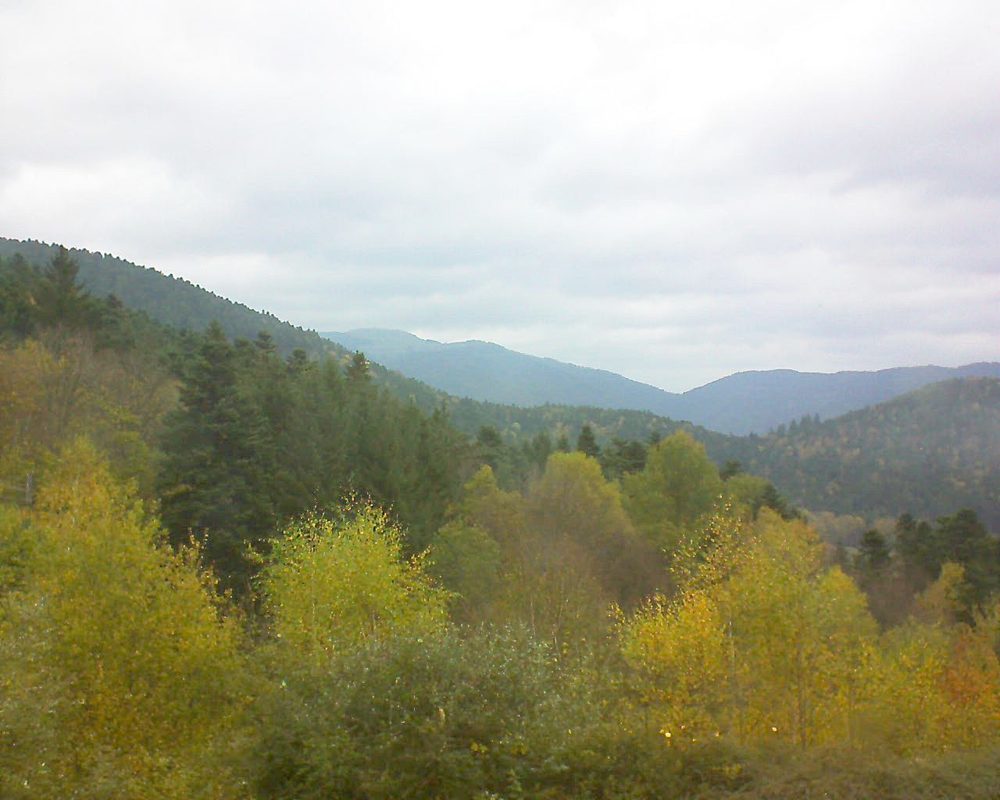 Le petit ballon vu depuis le Domaine Langmatt à Murbach le 02.11.2017 à 15:15 Le petit ballon (Alsace, Vosges) le 02.11.2017 à 15:15