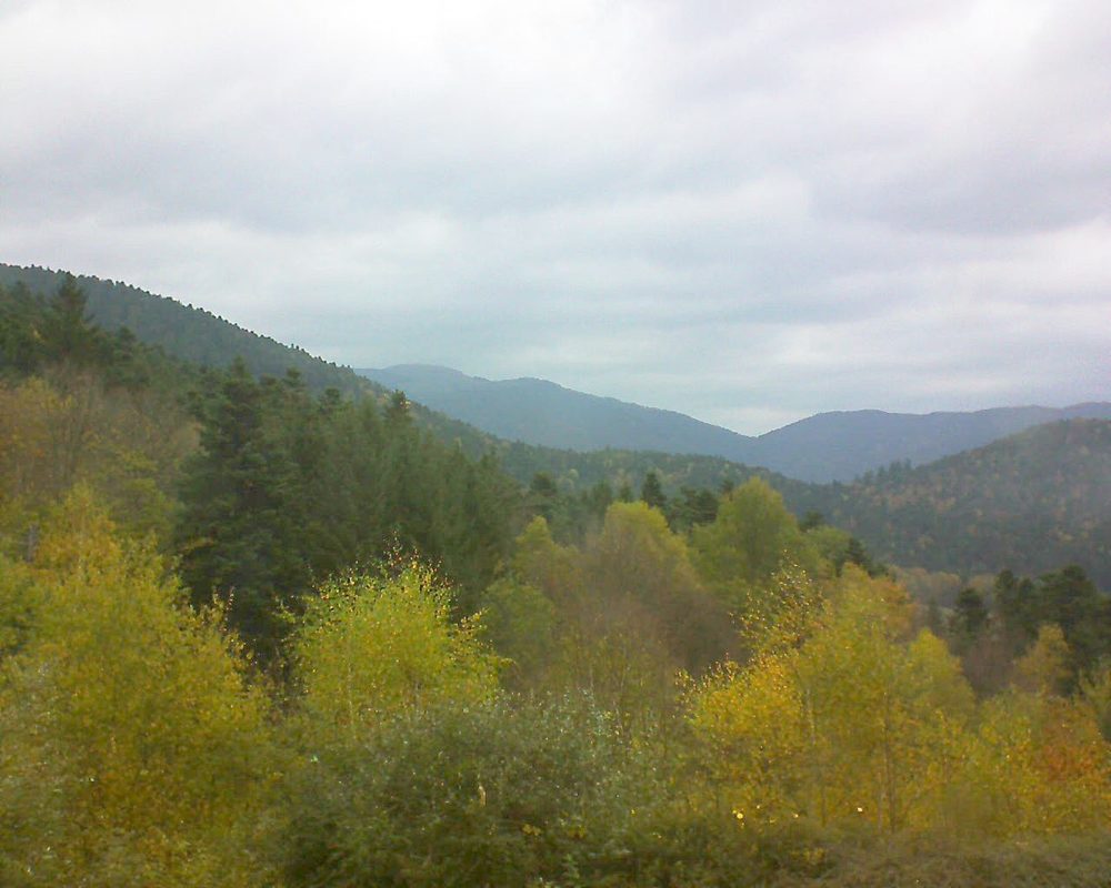Le petit ballon vu depuis le Domaine Langmatt à Murbach le 02.11.2017 à 15:30 Le petit ballon (Alsace, Vosges) le 02.11.2017 à 15:30