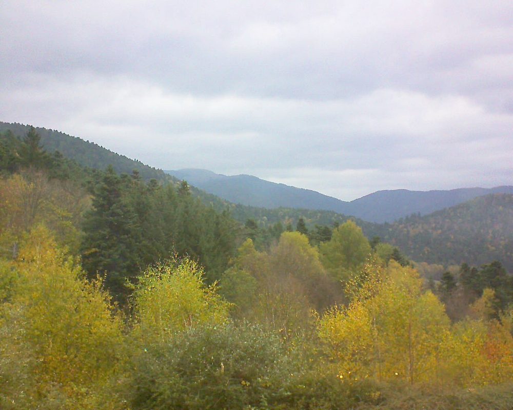 Le petit ballon vu depuis le Domaine Langmatt à Murbach le 02.11.2017 à 15:45 Le petit ballon (Alsace, Vosges) le 02.11.2017 à 15:45