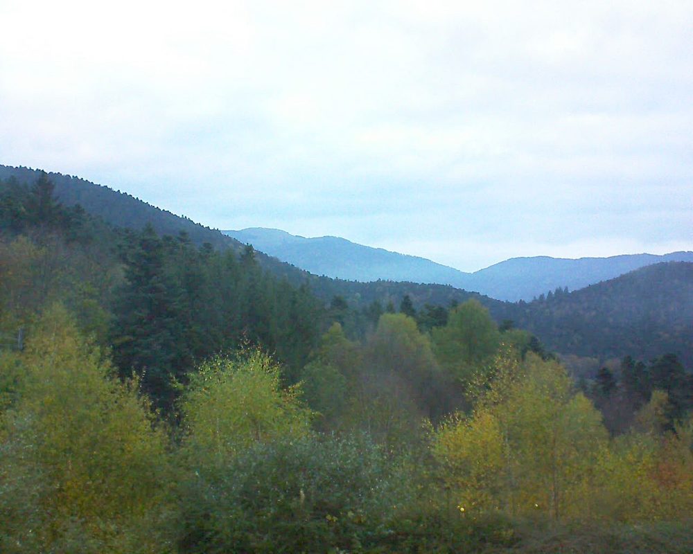 Le petit ballon vu depuis le Domaine Langmatt à Murbach le 03.11.2017 à 07:30 Le petit ballon (Alsace, Vosges) le 03.11.2017 à 07:30