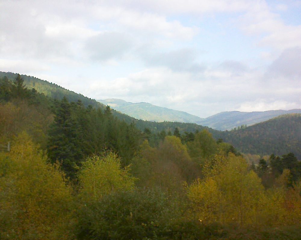 Le petit ballon vu depuis le Domaine Langmatt à Murbach le 03.11.2017 à 10:30 Le petit ballon (Alsace, Vosges) le 03.11.2017 à 10:30