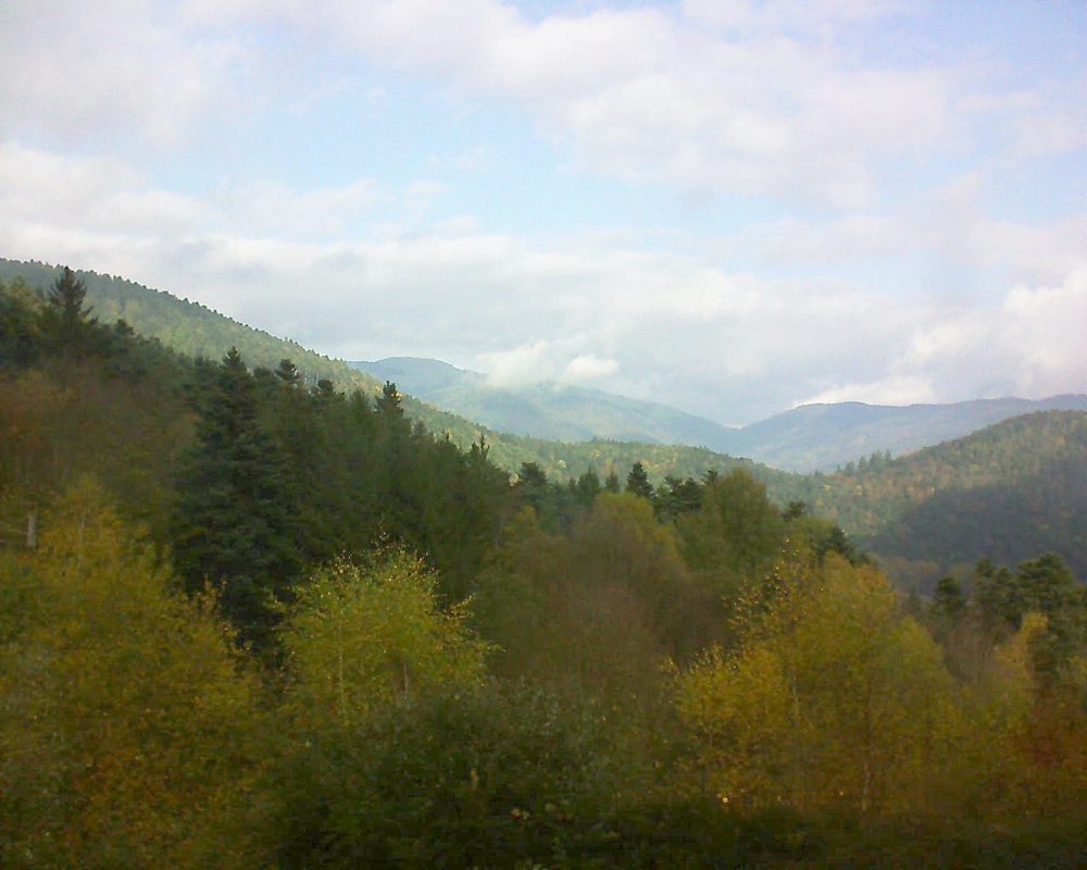 Le petit ballon vu depuis le Domaine Langmatt à Murbach le 03.11.2017 à 11:30 Le petit ballon (Alsace, Vosges) le 03.11.2017 à 11:30