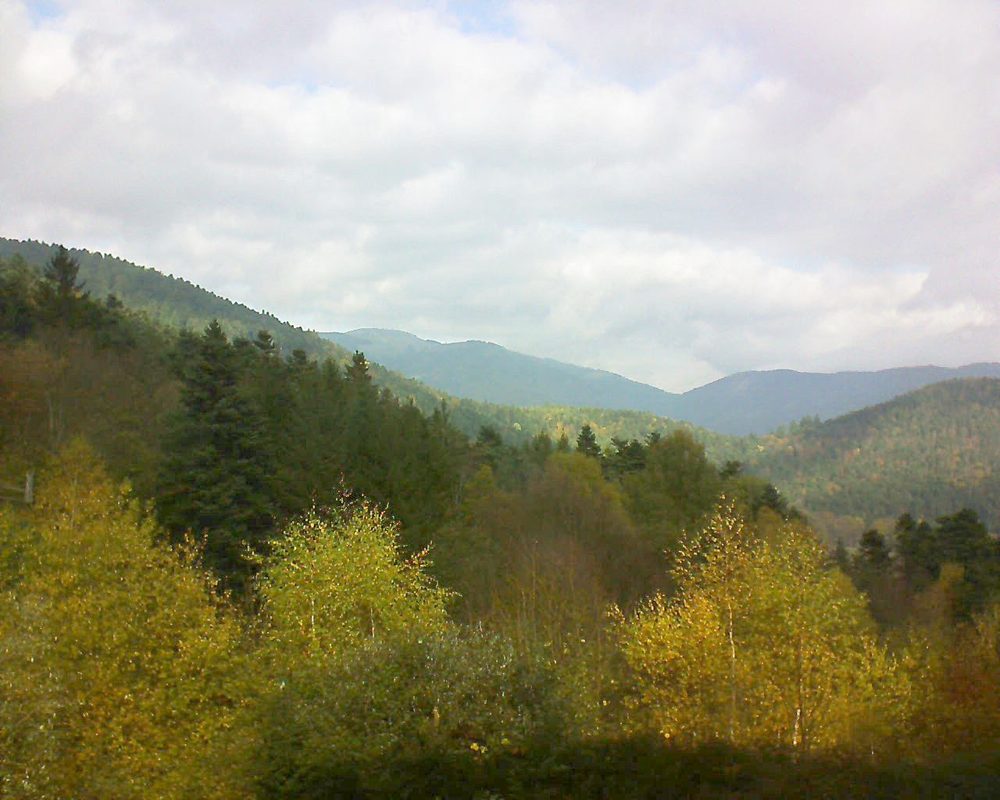 Le petit ballon vu depuis le Domaine Langmatt à Murbach le 03.11.2017 à 11:45 Le petit ballon (Alsace, Vosges) le 03.11.2017 à 11:45