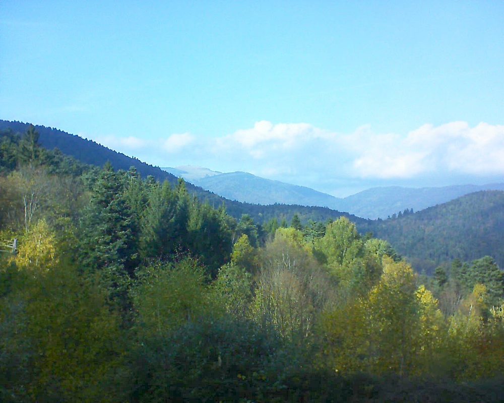 Le petit ballon vu depuis le Domaine Langmatt à Murbach le 03.11.2017 à 14:15 Le petit ballon (Alsace, Vosges) le 03.11.2017 à 14:15
