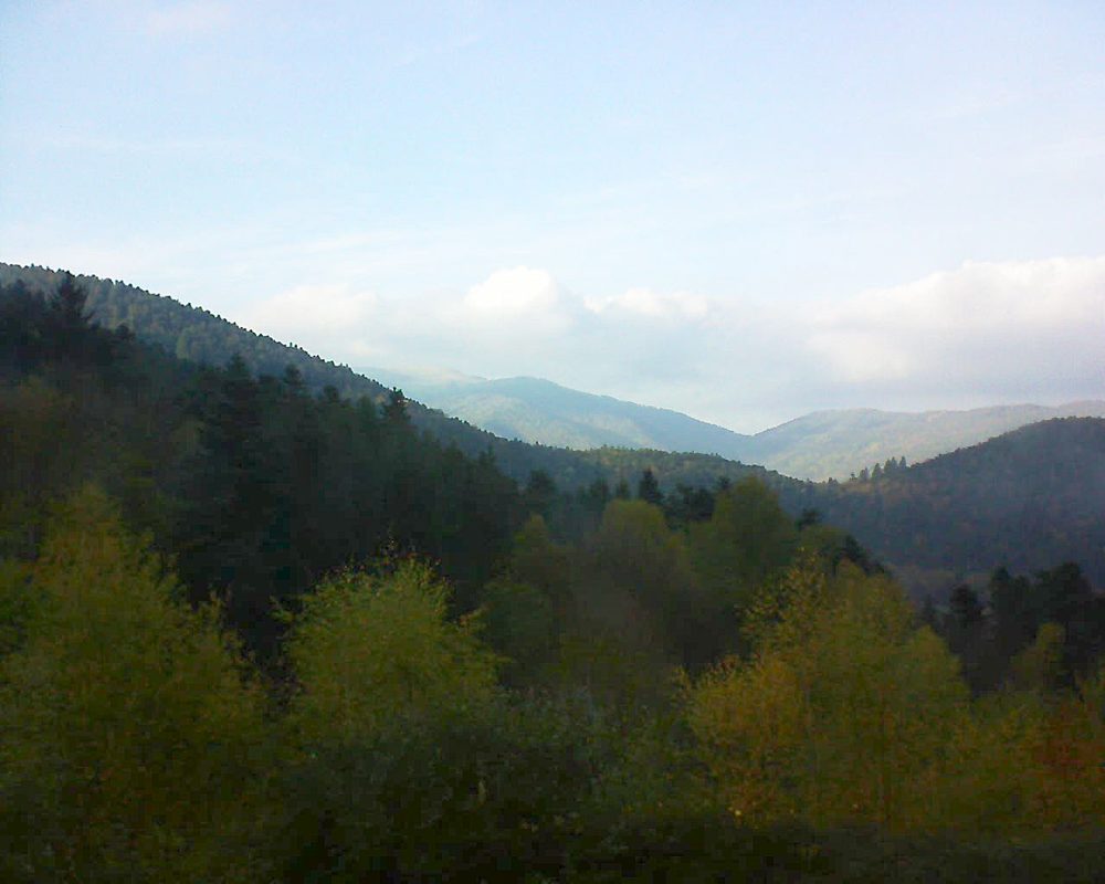 Le petit ballon vu depuis le Domaine Langmatt à Murbach le 03.11.2017 à 15:30 Le petit ballon (Alsace, Vosges) le 03.11.2017 à 15:30