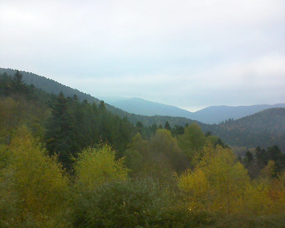 Le petit ballon vu depuis le Domaine Langmatt à Murbach le 03.11.2017 à 16:15 Le petit ballon (Alsace, Vosges) le 03.11.2017 à 16:15