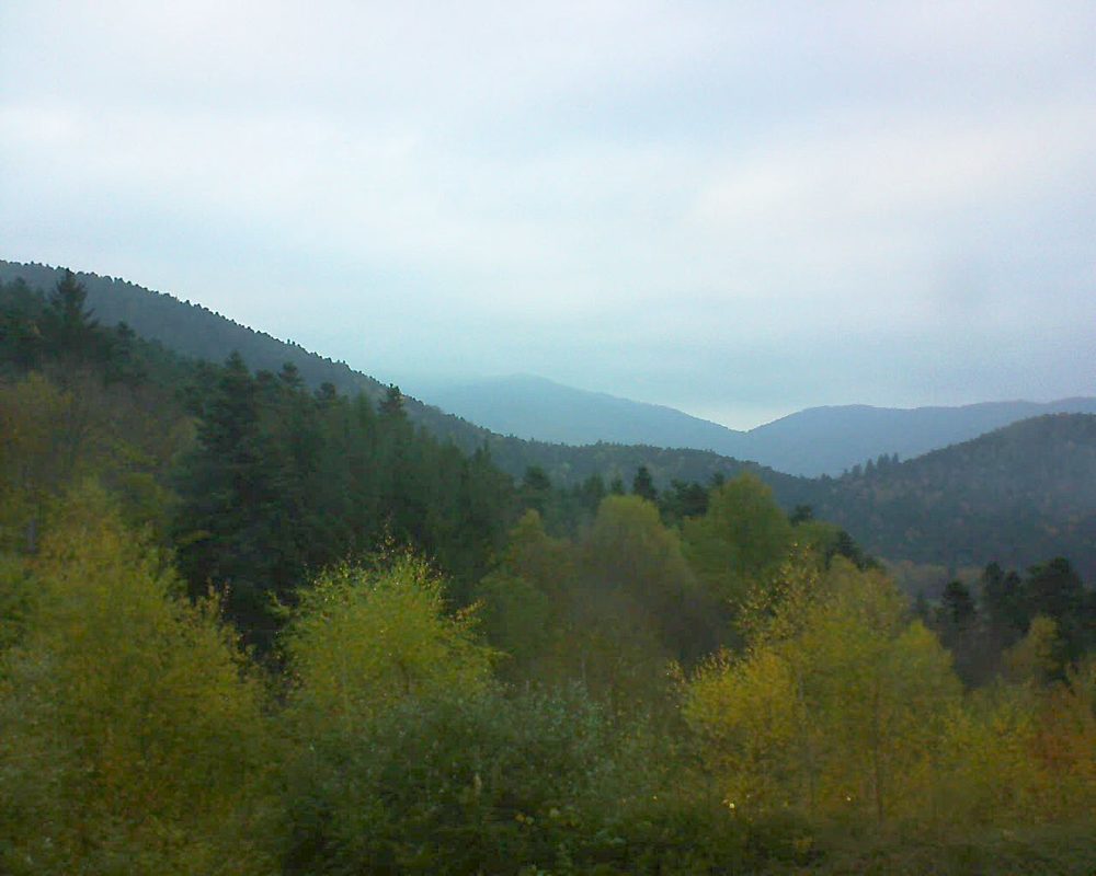 Le petit ballon vu depuis le Domaine Langmatt à Murbach le 03.11.2017 à 16:30 Le petit ballon (Alsace, Vosges) le 03.11.2017 à 16:30