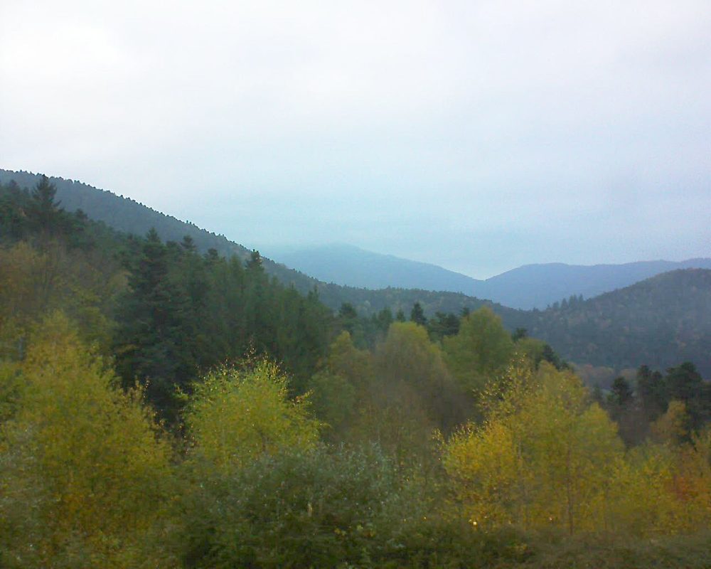 Le petit ballon vu depuis le Domaine Langmatt à Murbach le 03.11.2017 à 16:45 Le petit ballon (Alsace, Vosges) le 03.11.2017 à 16:45