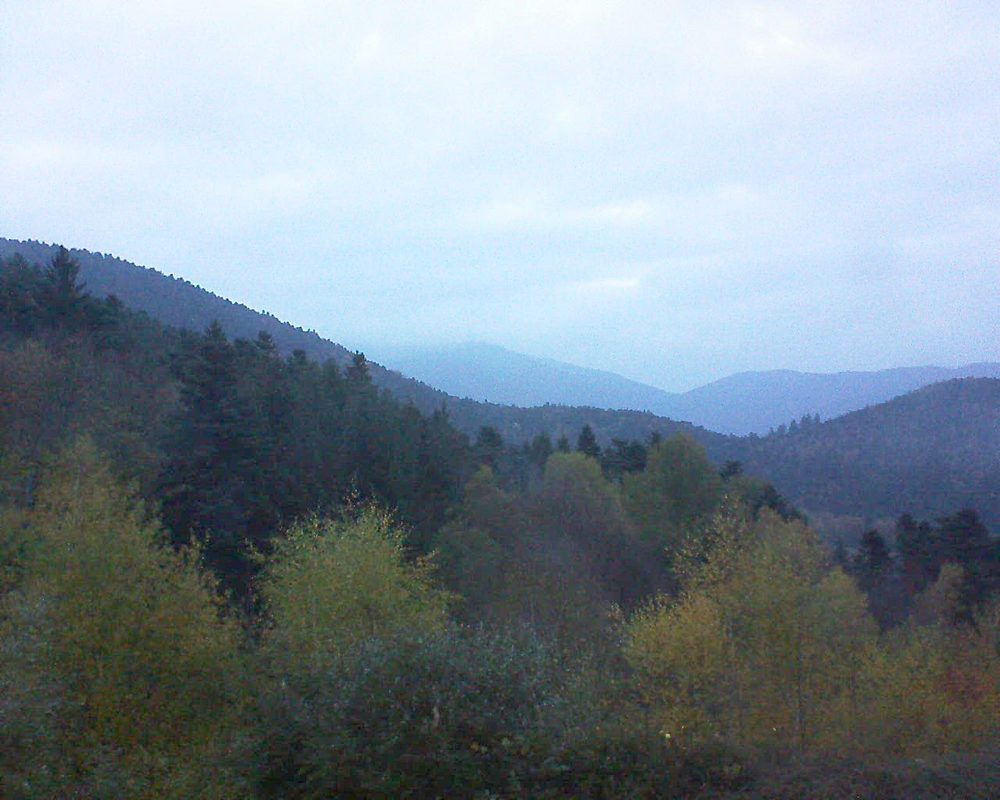 Le petit ballon vu depuis le Domaine Langmatt à Murbach le 03.11.2017 à 17:15 Le petit ballon (Alsace, Vosges) le 03.11.2017 à 17:15