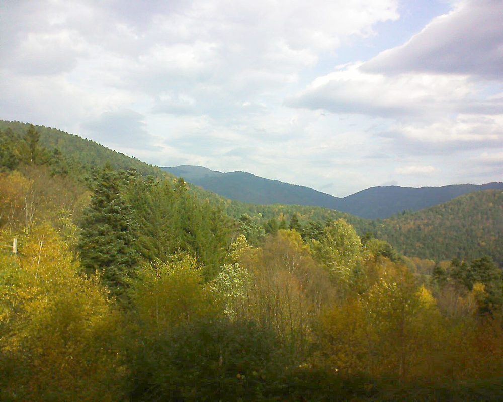 Le petit ballon vu depuis le Domaine Langmatt à Murbach le 04.11.2017 à 11:00 Le petit ballon (Alsace, Vosges) le 04.11.2017 à 11:00