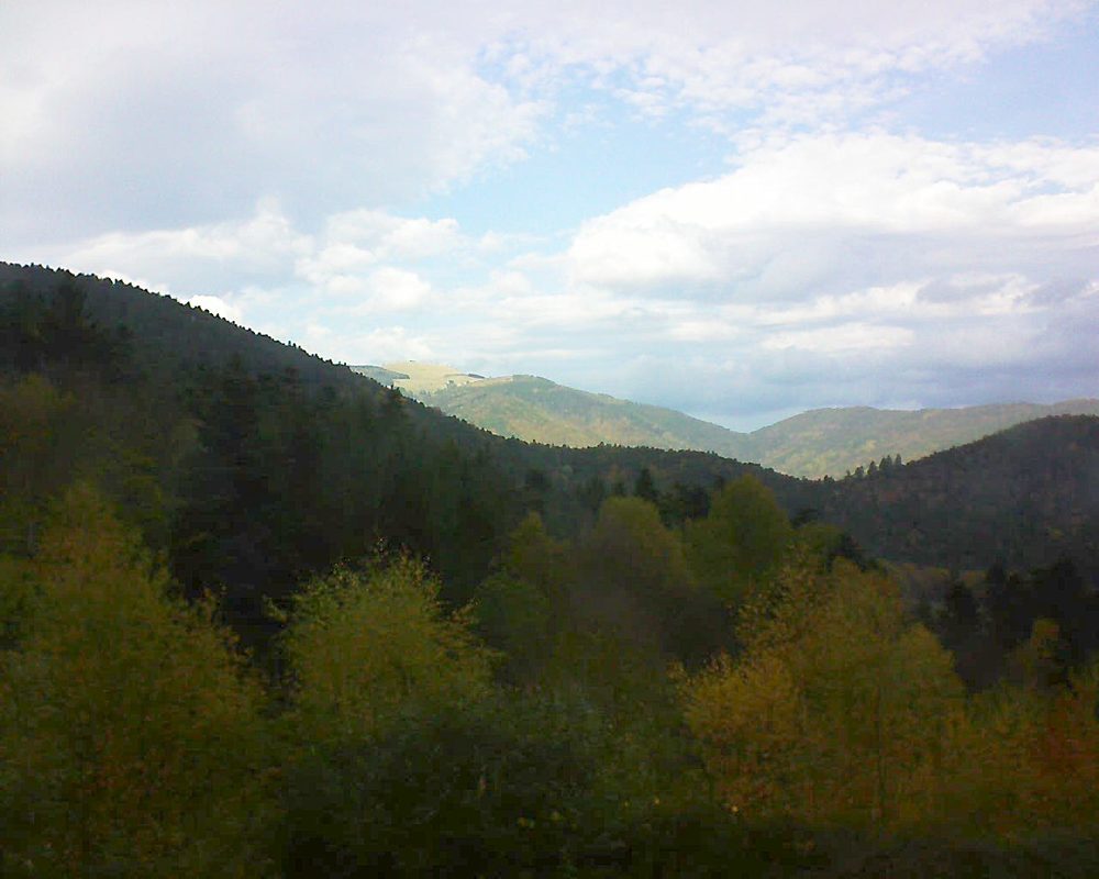 Le petit ballon vu depuis le Domaine Langmatt à Murbach le 04.11.2017 à 13:00 Le petit ballon (Alsace, Vosges) le 04.11.2017 à 13:00
