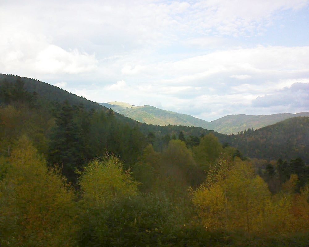 Le petit ballon vu depuis le Domaine Langmatt à Murbach le 04.11.2017 à 13:15 Le petit ballon (Alsace, Vosges) le 04.11.2017 à 13:15