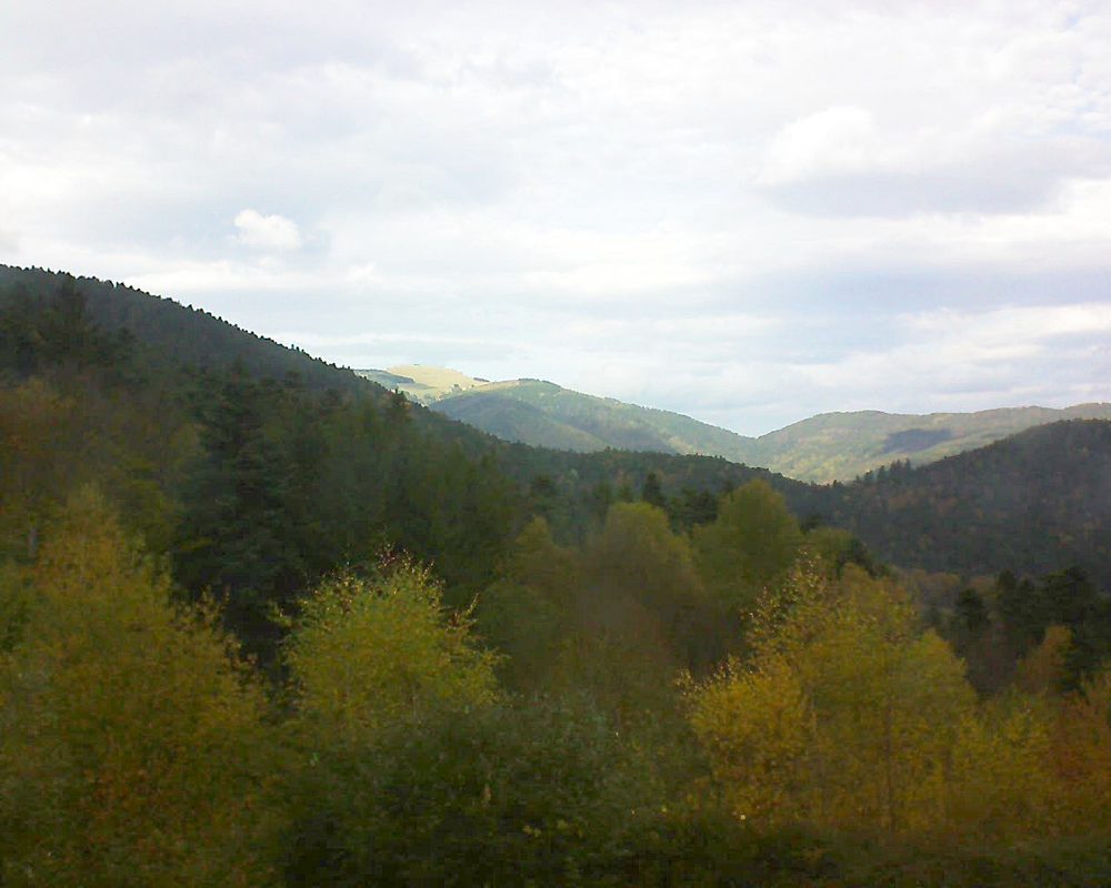 Le petit ballon vu depuis le Domaine Langmatt à Murbach le 04.11.2017 à 13:30 Le petit ballon (Alsace, Vosges) le 04.11.2017 à 13:30