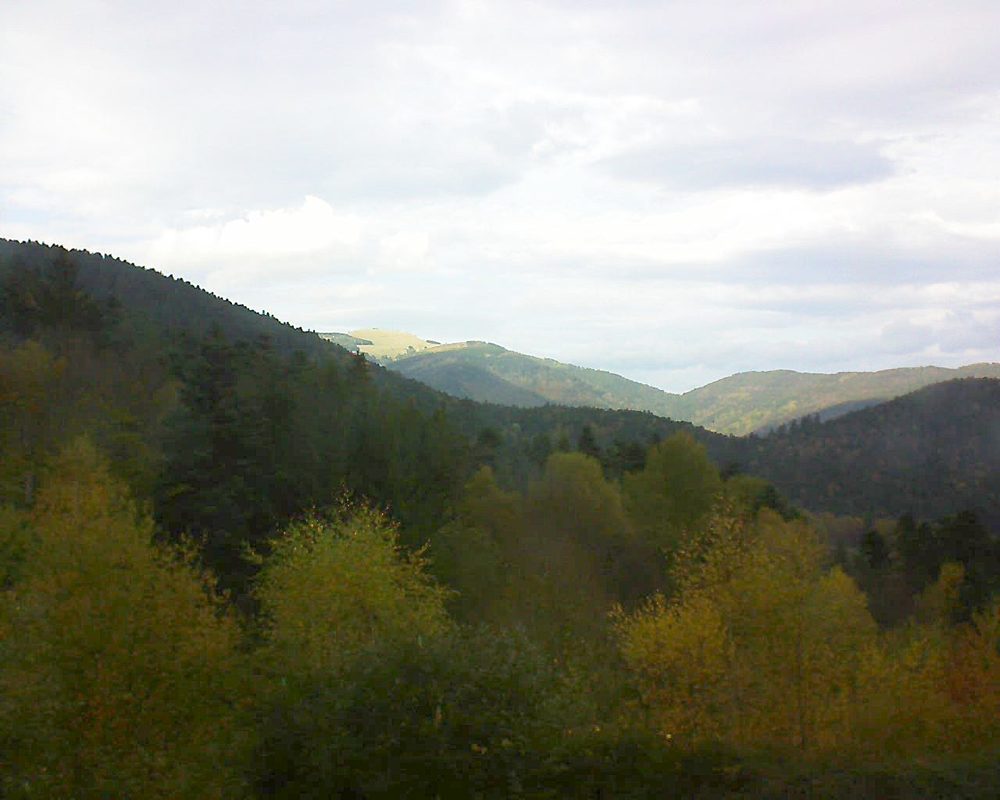 Le petit ballon vu depuis le Domaine Langmatt à Murbach le 04.11.2017 à 13:45 Le petit ballon (Alsace, Vosges) le 04.11.2017 à 13:45