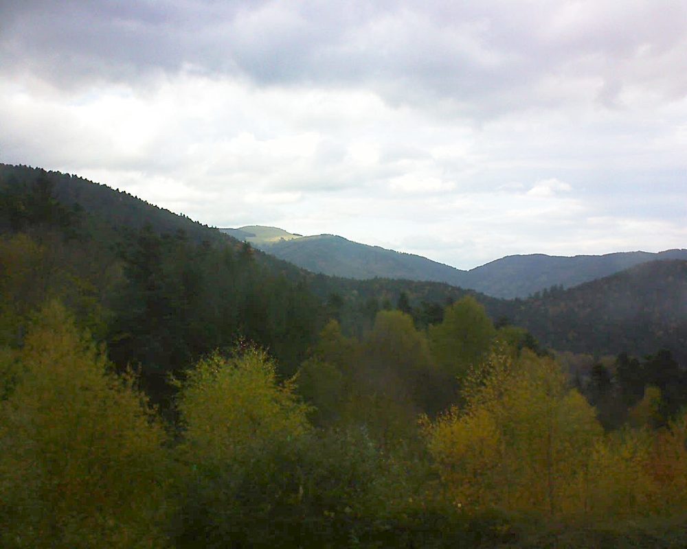 Le petit ballon vu depuis le Domaine Langmatt à Murbach le 04.11.2017 à 14:30 Le petit ballon (Alsace, Vosges) le 04.11.2017 à 14:30