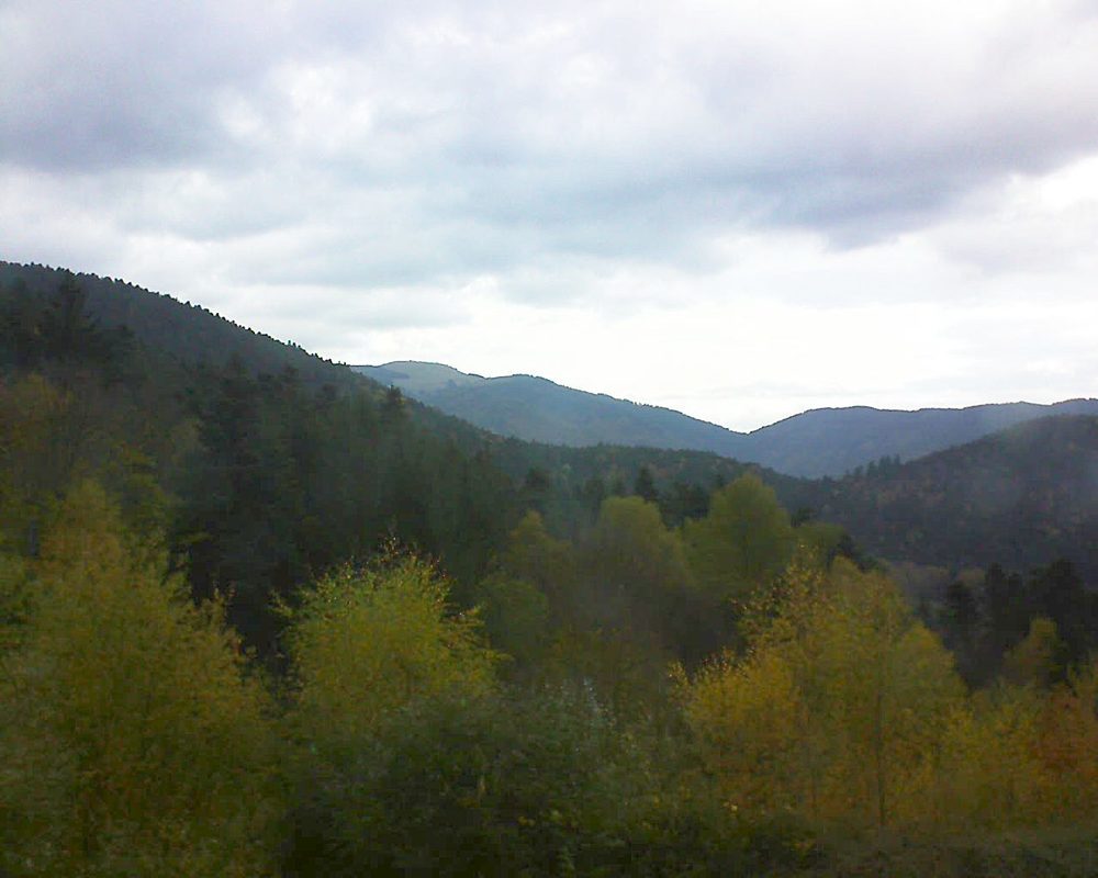 Le petit ballon vu depuis le Domaine Langmatt à Murbach le 04.11.2017 à 15:15 Le petit ballon (Alsace, Vosges) le 04.11.2017 à 15:15