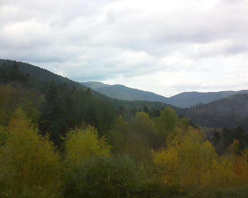 Le petit ballon vu depuis le Domaine Langmatt à Murbach le 04.11.2017 à 15:30 Le petit ballon (Alsace, Vosges) le 04.11.2017 à 15:30
