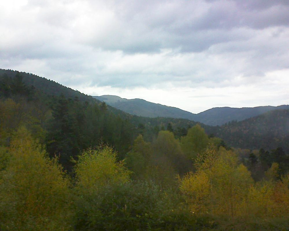 Le petit ballon vu depuis le Domaine Langmatt à Murbach le 04.11.2017 à 15:45 Le petit ballon (Alsace, Vosges) le 04.11.2017 à 15:45