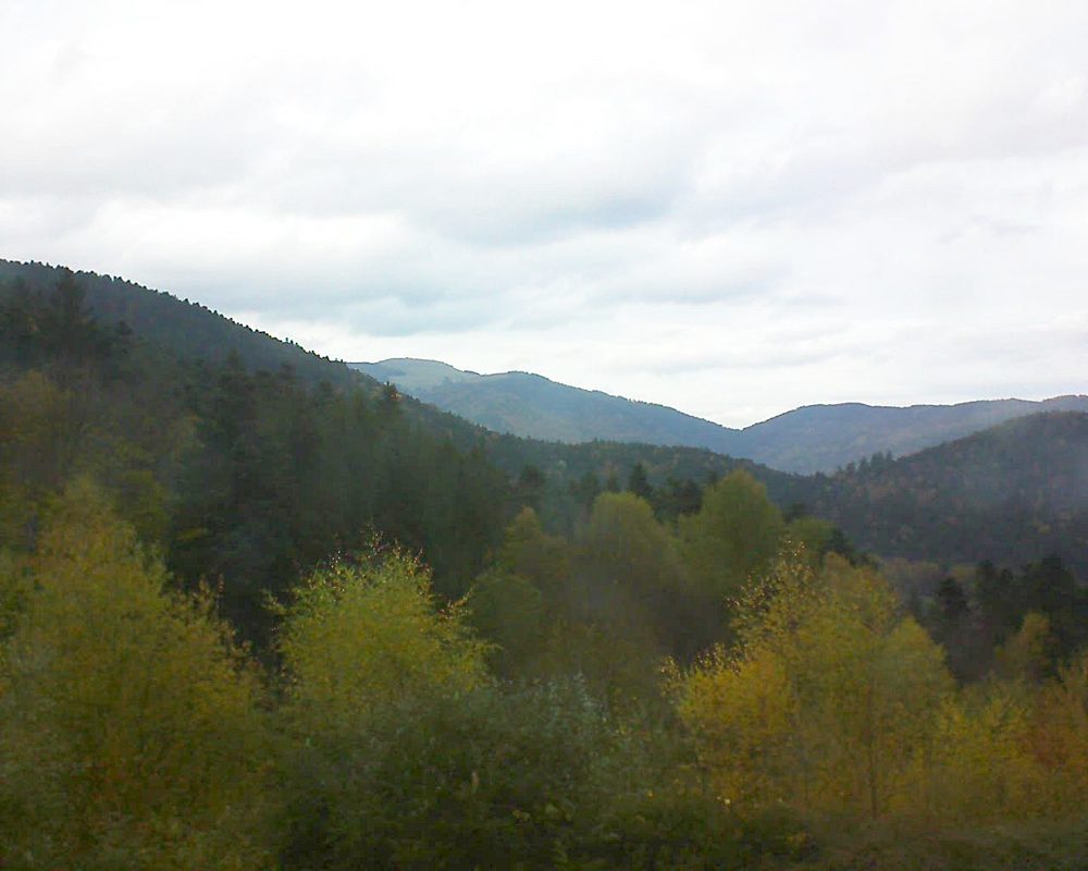 Le petit ballon vu depuis le Domaine Langmatt à Murbach le 04.11.2017 à 16:00 Le petit ballon (Alsace, Vosges) le 04.11.2017 à 16:00