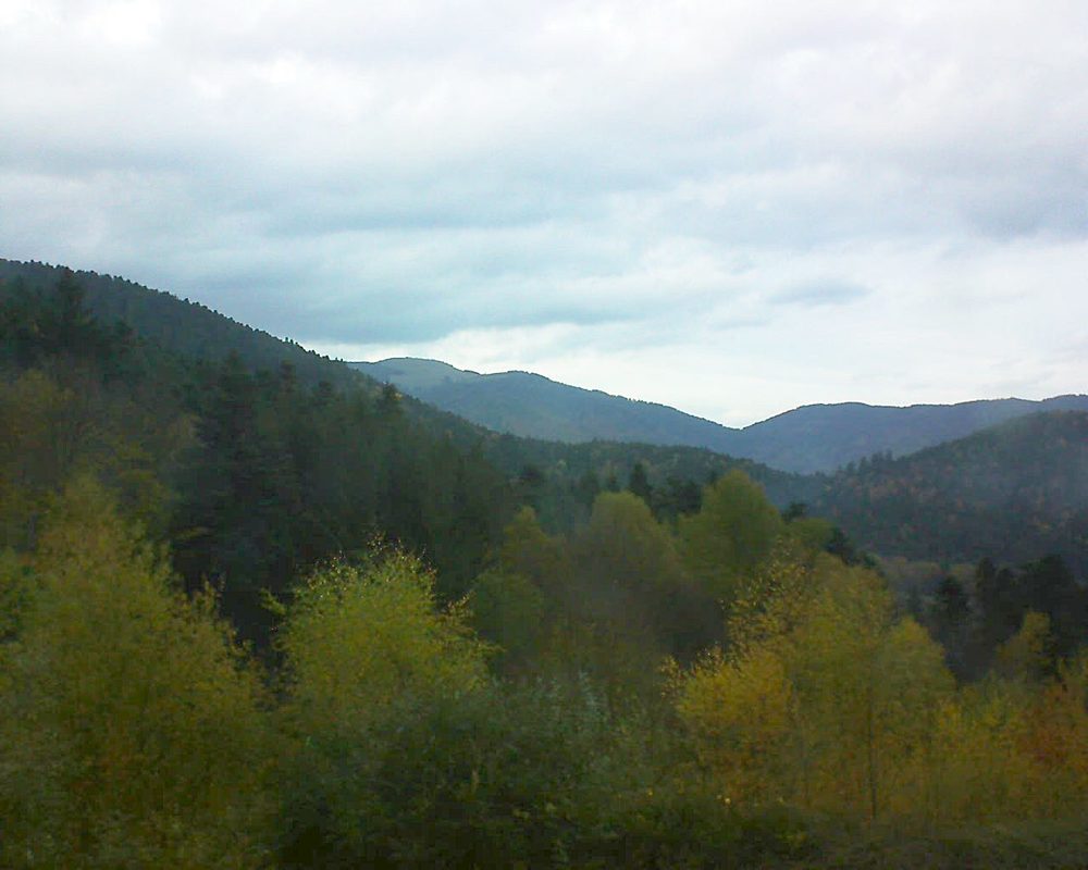 Le petit ballon vu depuis le Domaine Langmatt à Murbach le 04.11.2017 à 16:15 Le petit ballon (Alsace, Vosges) le 04.11.2017 à 16:15