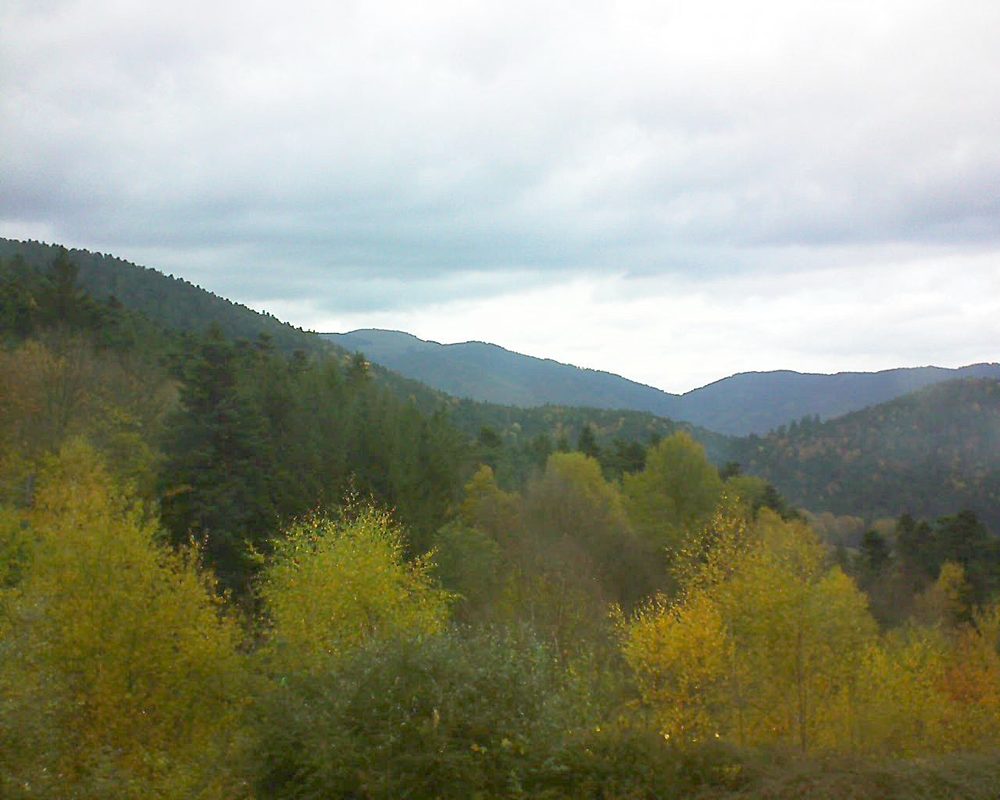 Le petit ballon vu depuis le Domaine Langmatt à Murbach le 04.11.2017 à 16:30 Le petit ballon (Alsace, Vosges) le 04.11.2017 à 16:30