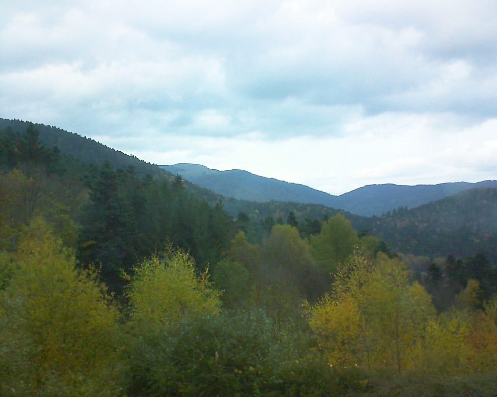 Le petit ballon vu depuis le Domaine Langmatt à Murbach le 04.11.2017 à 16:45 Le petit ballon (Alsace, Vosges) le 04.11.2017 à 16:45