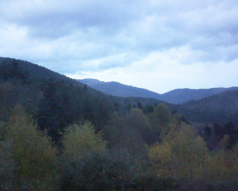 Le petit ballon vu depuis le Domaine Langmatt à Murbach le 04.11.2017 à 17:15 Le petit ballon (Alsace, Vosges) le 04.11.2017 à 17:15