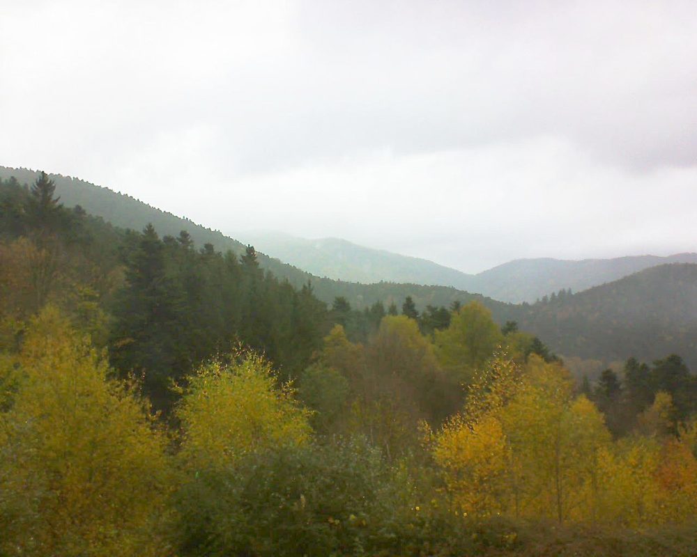 Le petit ballon vu depuis le Domaine Langmatt à Murbach le 05.11.2017 à 11:30 Le petit ballon (Alsace, Vosges) le 05.11.2017 à 11:30