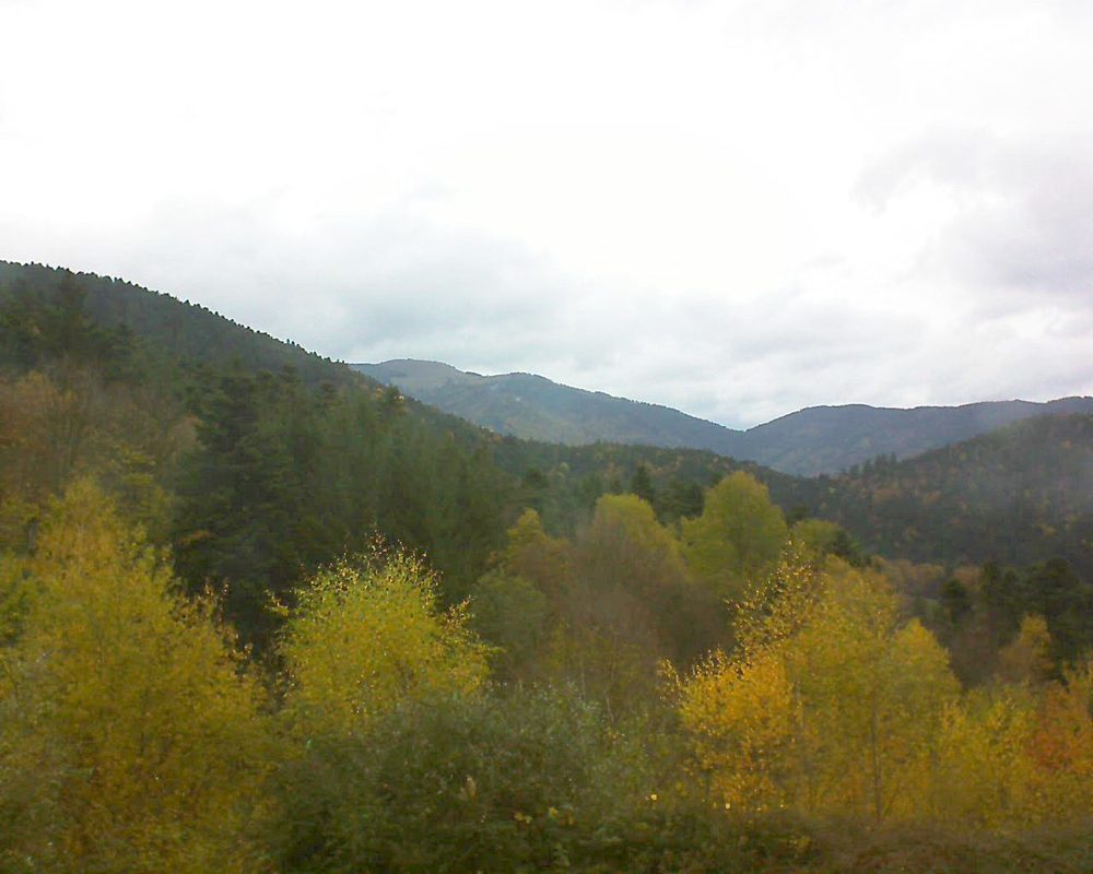 Le petit ballon vu depuis le Domaine Langmatt à Murbach le 05.11.2017 à 12:30 Le petit ballon (Alsace, Vosges) le 05.11.2017 à 12:30