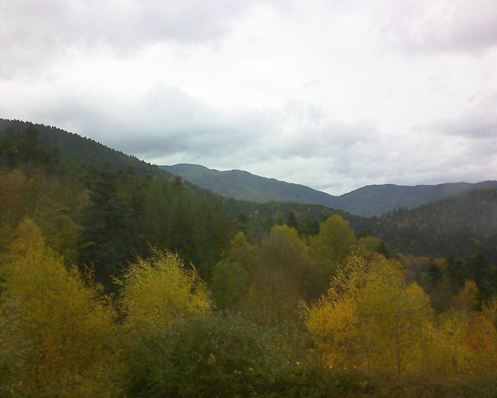 Le petit ballon vu depuis le Domaine Langmatt à Murbach le 05.11.2017 à 12:45 Le petit ballon (Alsace, Vosges) le 05.11.2017 à 12:45