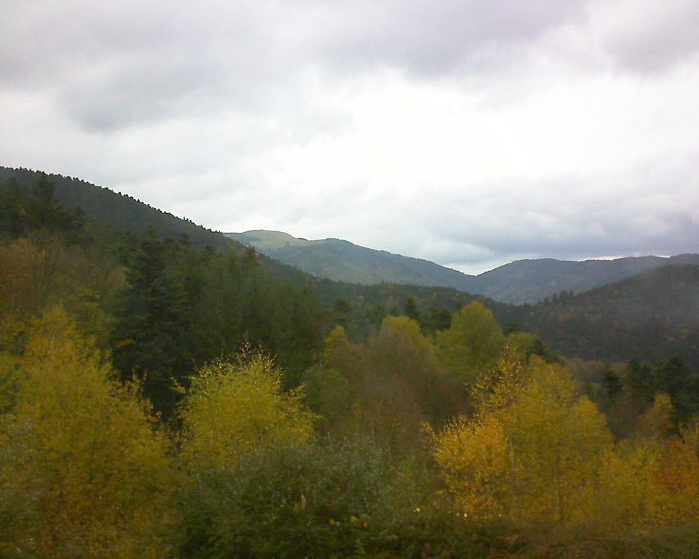 Le petit ballon vu depuis le Domaine Langmatt à Murbach le 05.11.2017 à 13:30 Le petit ballon (Alsace, Vosges) le 05.11.2017 à 13:30