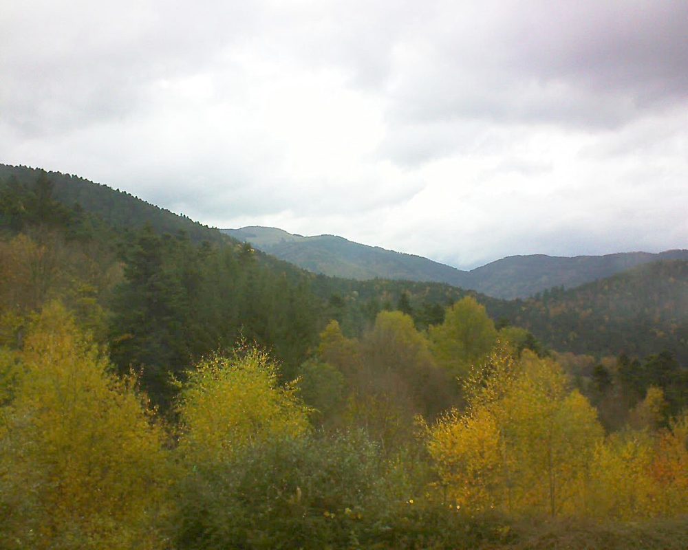 Le petit ballon vu depuis le Domaine Langmatt à Murbach le 05.11.2017 à 13:45 Le petit ballon (Alsace, Vosges) le 05.11.2017 à 13:45