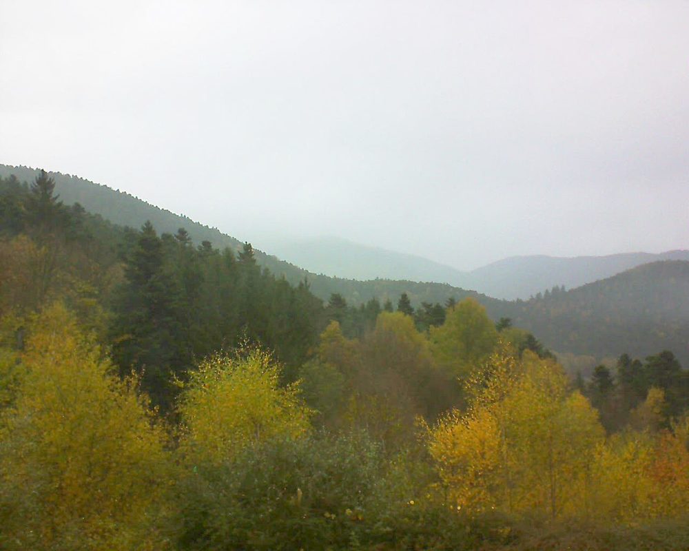 Le petit ballon vu depuis le Domaine Langmatt à Murbach le 05.11.2017 à 14:15 Le petit ballon (Alsace, Vosges) le 05.11.2017 à 14:15