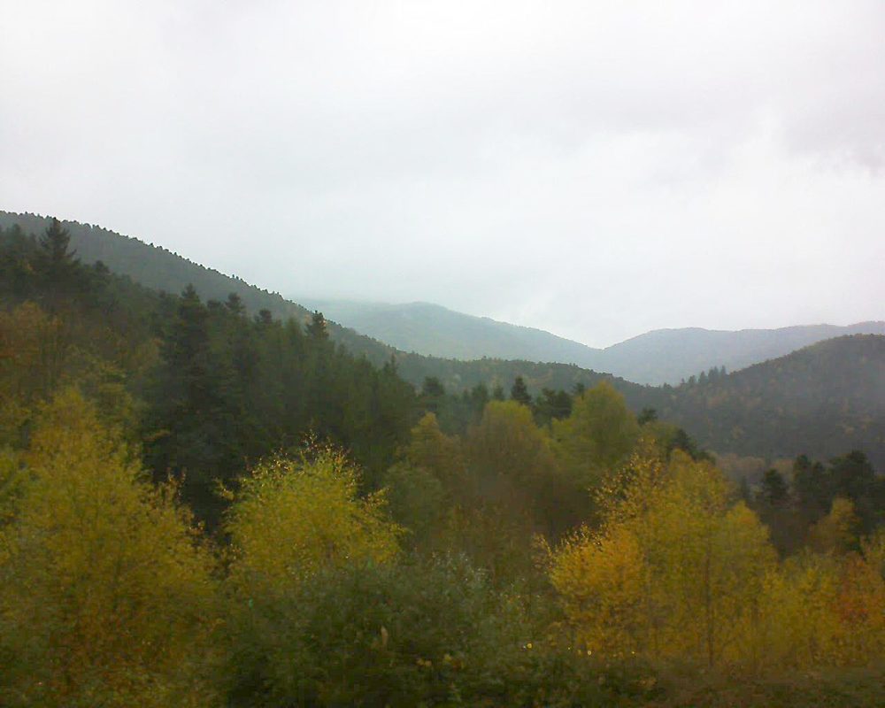 Le petit ballon vu depuis le Domaine Langmatt à Murbach le 05.11.2017 à 14:30 Le petit ballon (Alsace, Vosges) le 05.11.2017 à 14:30