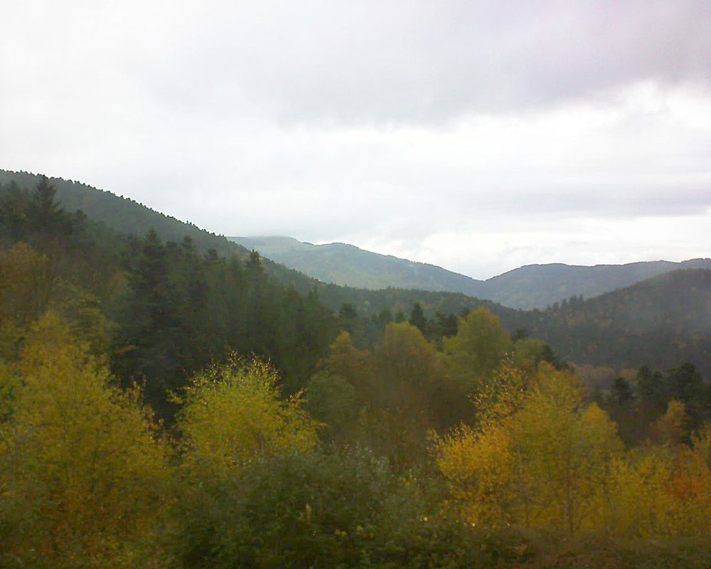 Le petit ballon vu depuis le Domaine Langmatt à Murbach le 05.11.2017 à 14:45 Le petit ballon (Alsace, Vosges) le 05.11.2017 à 14:45