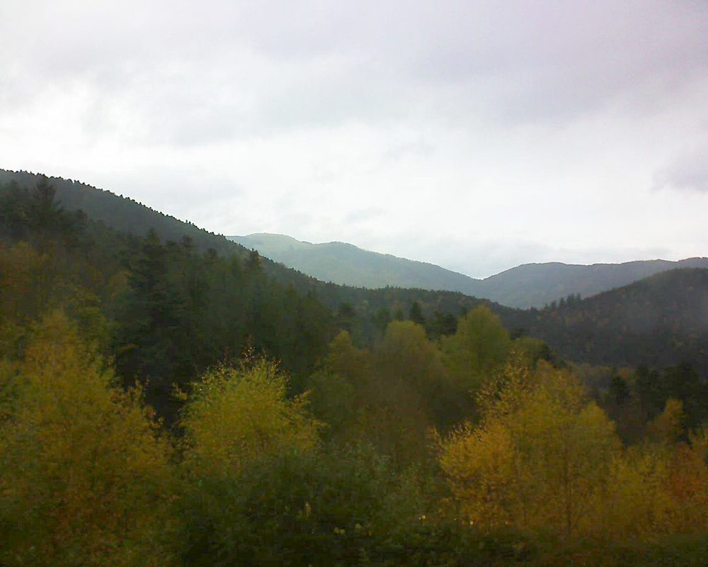Le petit ballon vu depuis le Domaine Langmatt à Murbach le 05.11.2017 à 15:15 Le petit ballon (Alsace, Vosges) le 05.11.2017 à 15:15