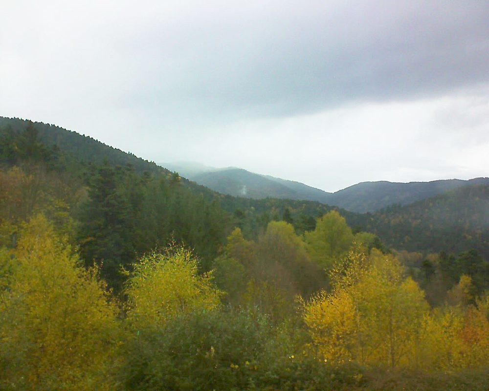 Le petit ballon vu depuis le Domaine Langmatt à Murbach le 05.11.2017 à 15:30 Le petit ballon (Alsace, Vosges) le 05.11.2017 à 15:30