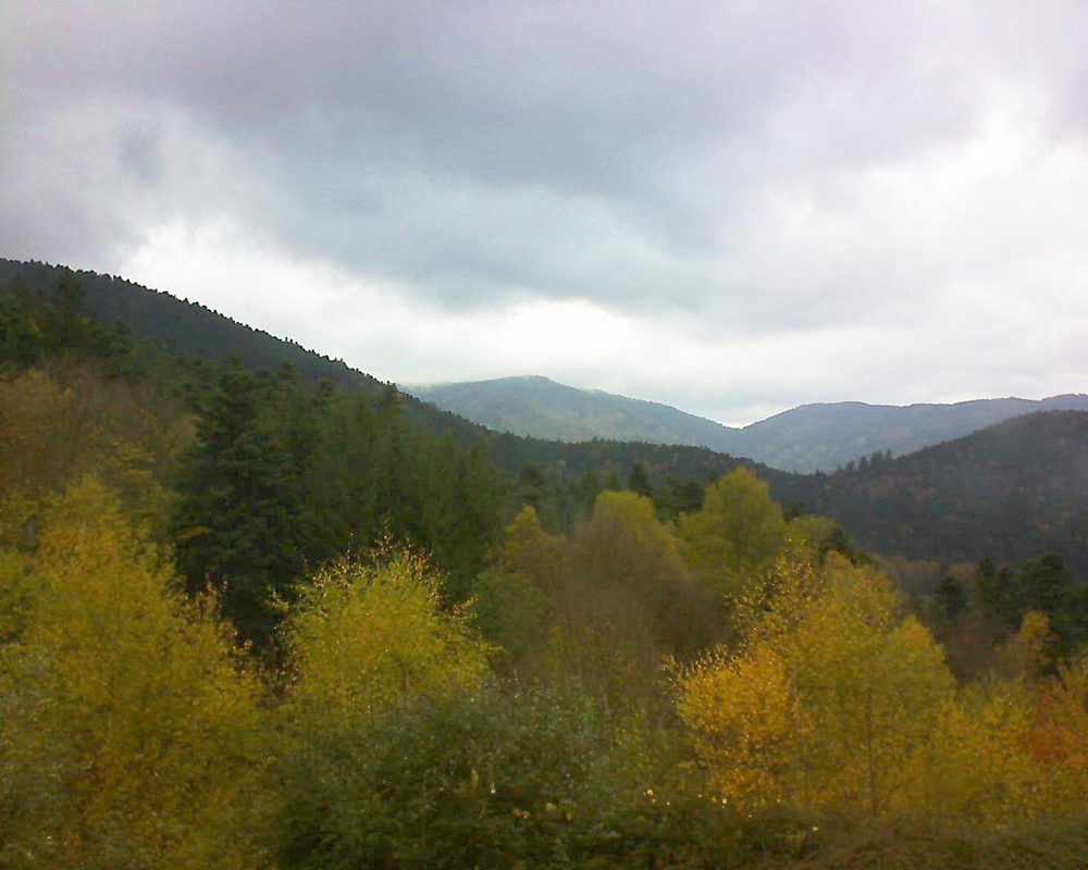 Le petit ballon vu depuis le Domaine Langmatt à Murbach le 06.11.2017 à 13:00 Le petit ballon (Alsace, Vosges) le 06.11.2017 à 13:00
