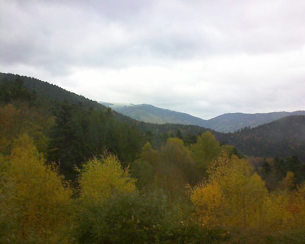 Le petit ballon vu depuis le Domaine Langmatt à Murbach le 06.11.2017 à 13:30 Le petit ballon (Alsace, Vosges) le 06.11.2017 à 13:30