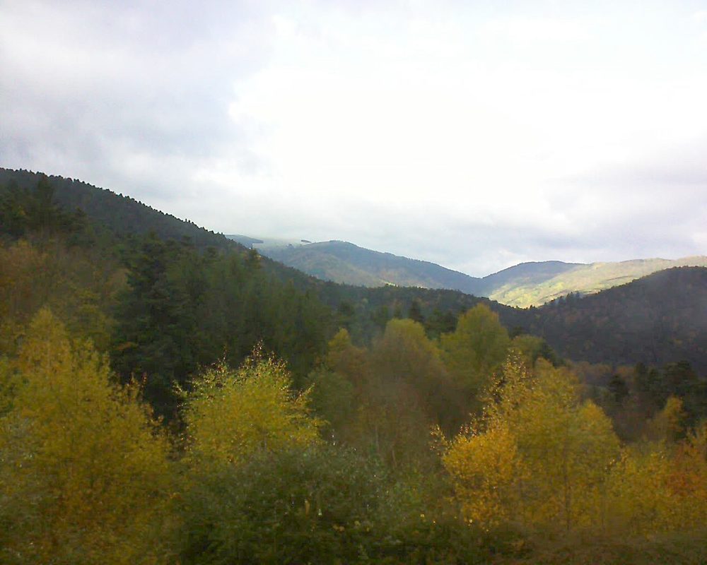 Le petit ballon vu depuis le Domaine Langmatt à Murbach le 06.11.2017 à 13:45 Le petit ballon (Alsace, Vosges) le 06.11.2017 à 13:45