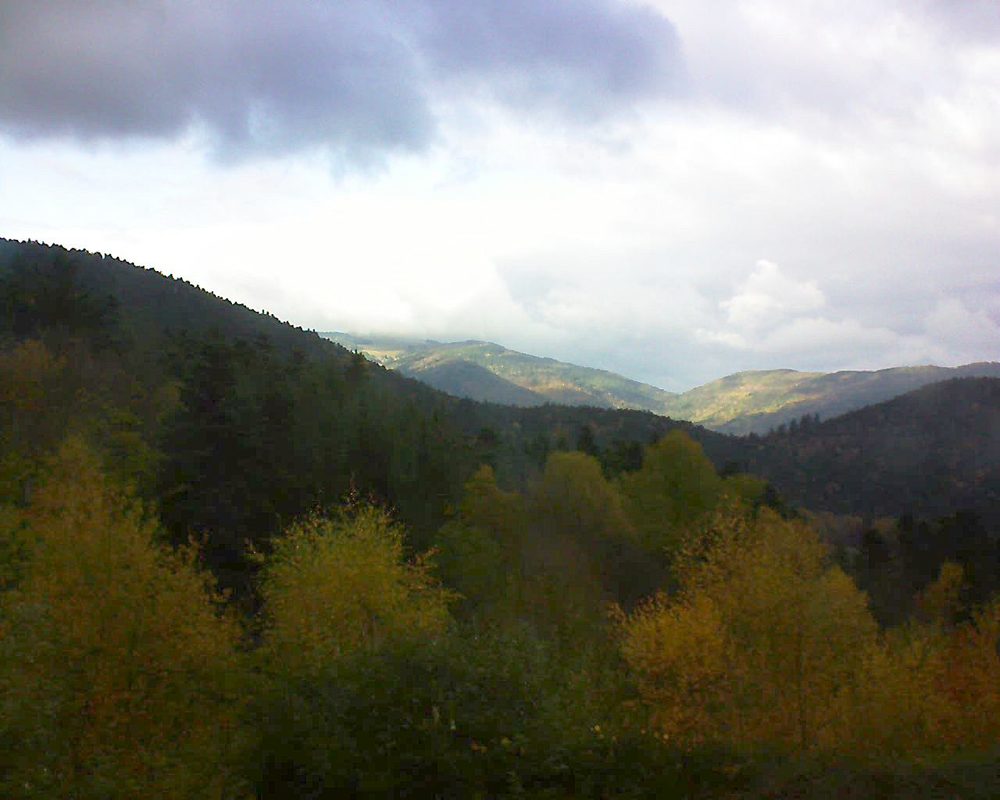 Le petit ballon vu depuis le Domaine Langmatt à Murbach le 06.11.2017 à 14:45 Le petit ballon (Alsace, Vosges) le 06.11.2017 à 14:45