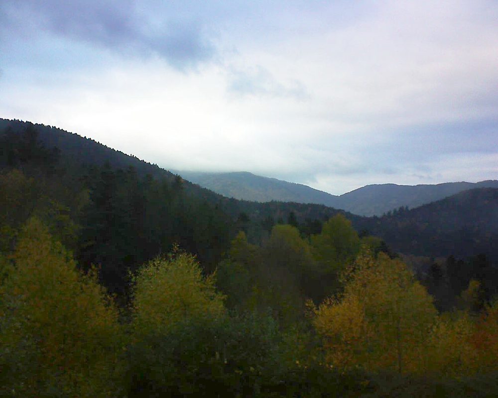 Le petit ballon vu depuis le Domaine Langmatt à Murbach le 06.11.2017 à 16:15 Le petit ballon (Alsace, Vosges) le 06.11.2017 à 16:15