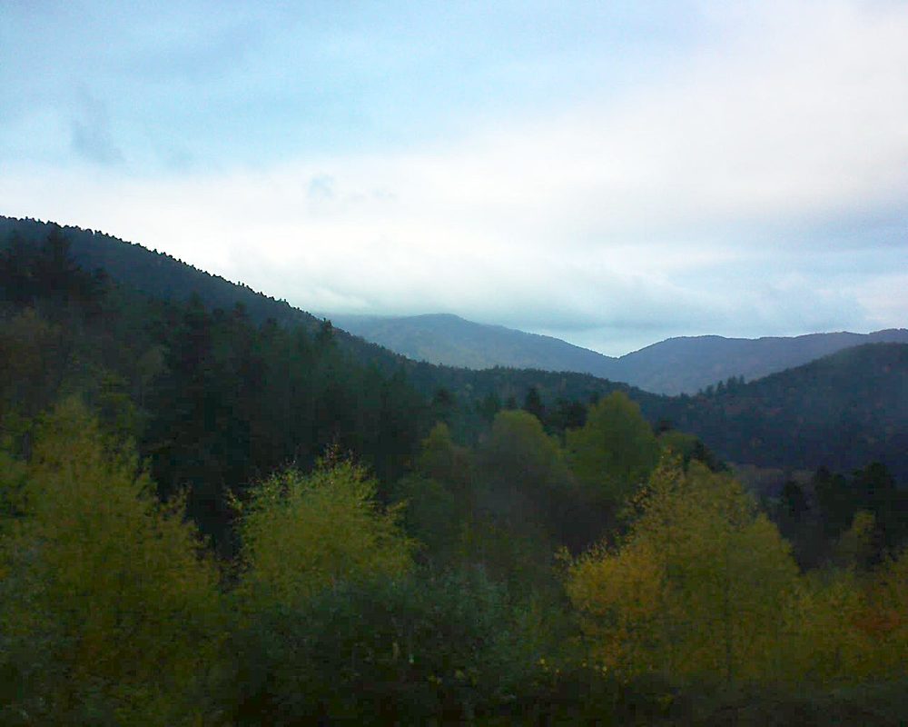 Le petit ballon vu depuis le Domaine Langmatt à Murbach le 06.11.2017 à 16:30 Le petit ballon (Alsace, Vosges) le 06.11.2017 à 16:30