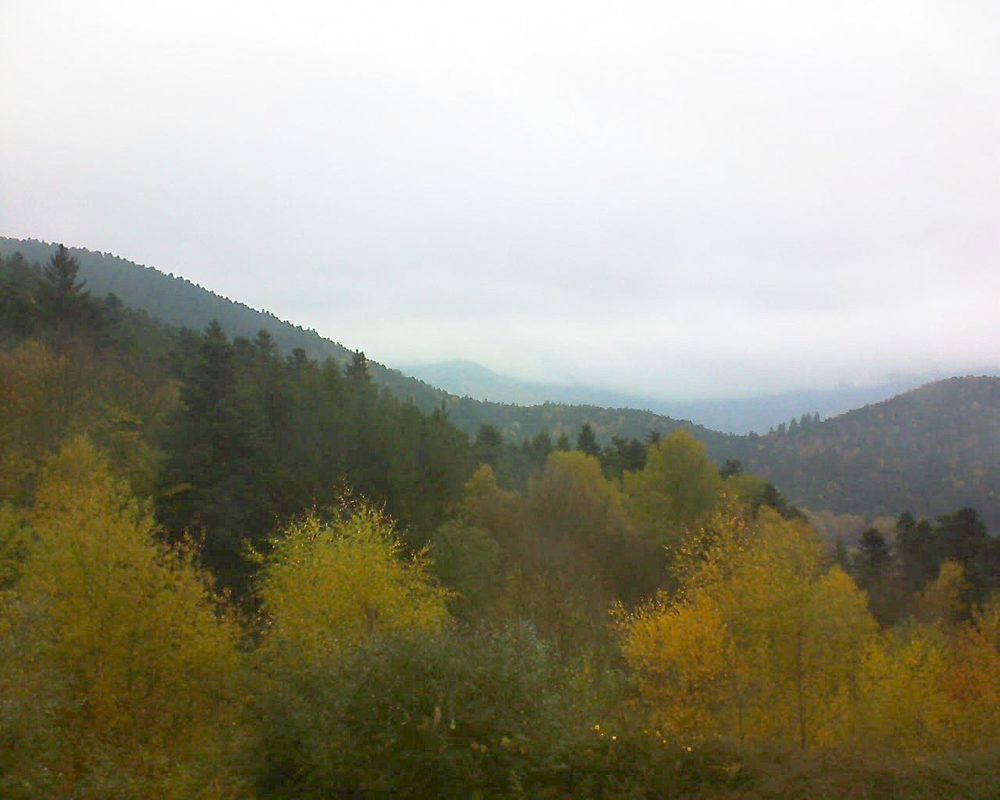 Le petit ballon vu depuis le Domaine Langmatt à Murbach le 07.11.2017 à 12:00 Le petit ballon (Alsace, Vosges) le 07.11.2017 à 12:00