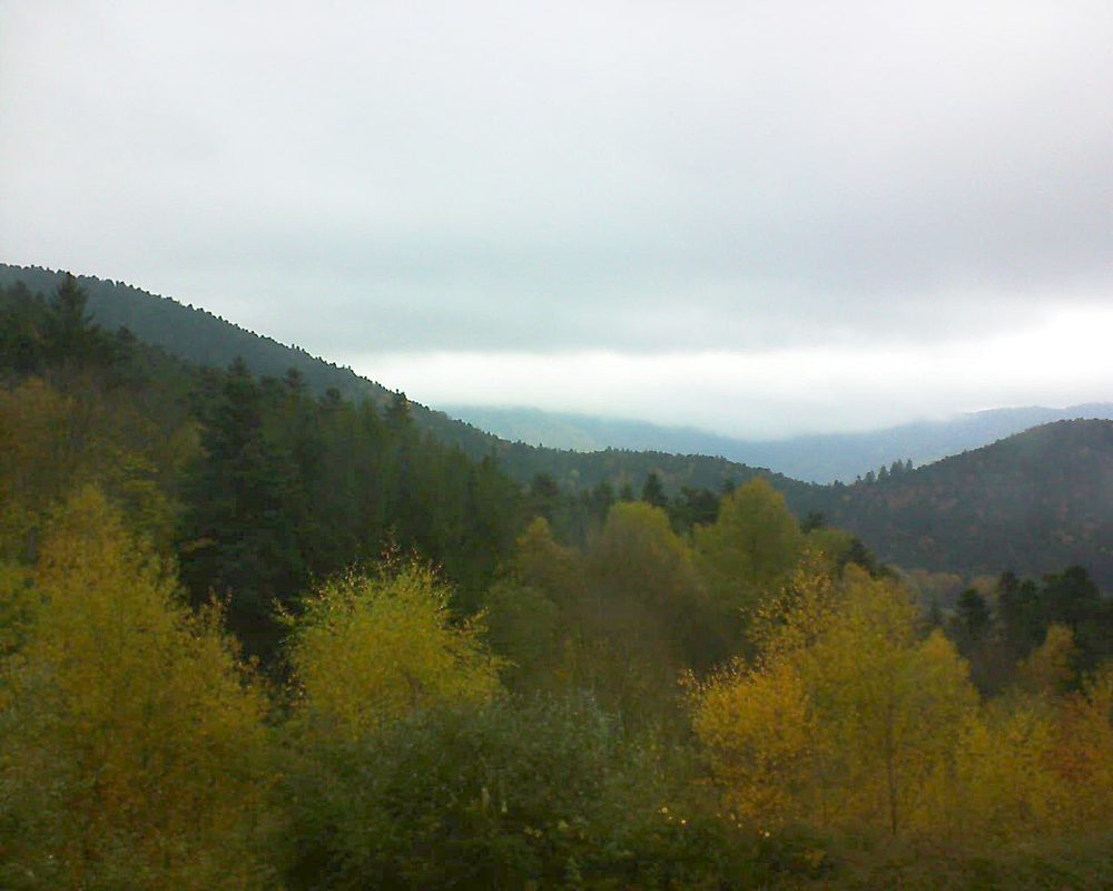 Le petit ballon vu depuis le Domaine Langmatt à Murbach le 07.11.2017 à 12:45 Le petit ballon (Alsace, Vosges) le 07.11.2017 à 12:45