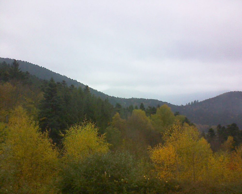 Le petit ballon vu depuis le Domaine Langmatt à Murbach le 07.11.2017 à 15:30 Le petit ballon (Alsace, Vosges) le 07.11.2017 à 15:30